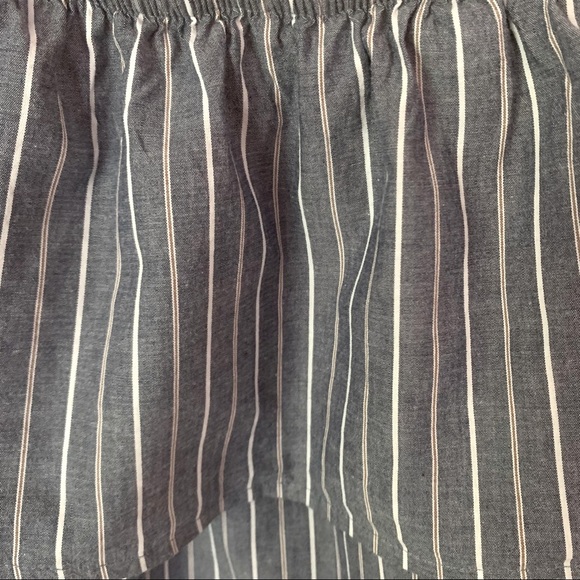 SOCIALITE Nordstrom Striped Off-The-Shoulder Mini Dress Coverup Loose Fit Small - Picture 11 of 14